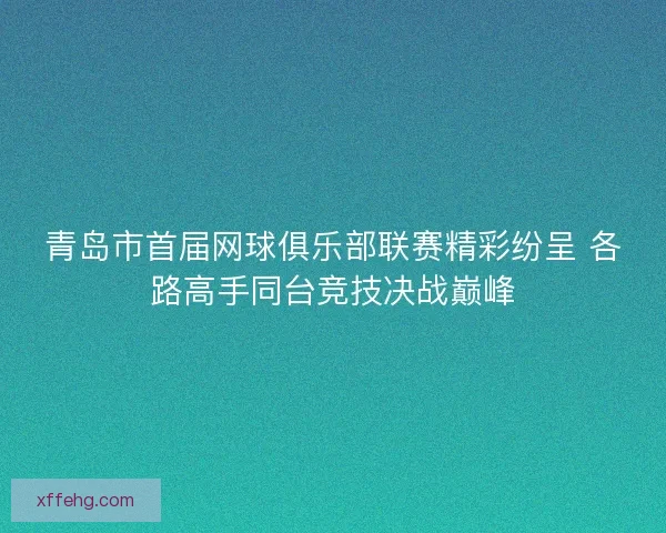 青岛市首届网球俱乐部联赛精彩纷呈 各路高手同台竞技决战巅峰